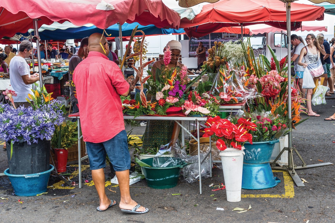 Fleuriste à Saint-Paul.