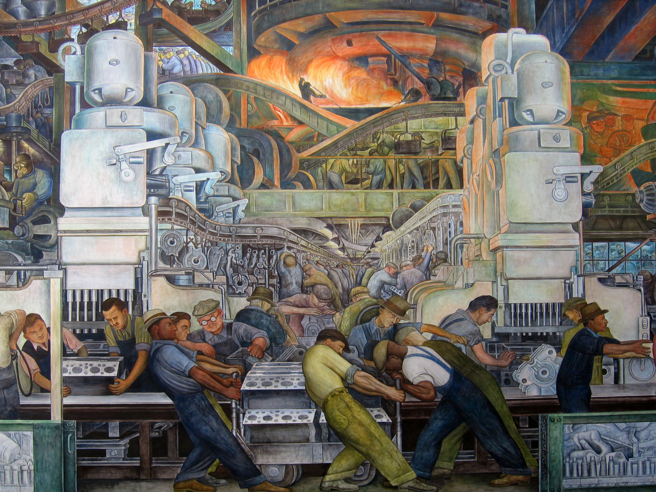 Fresque de Diego Rivera, Detroit Institute of Arts.